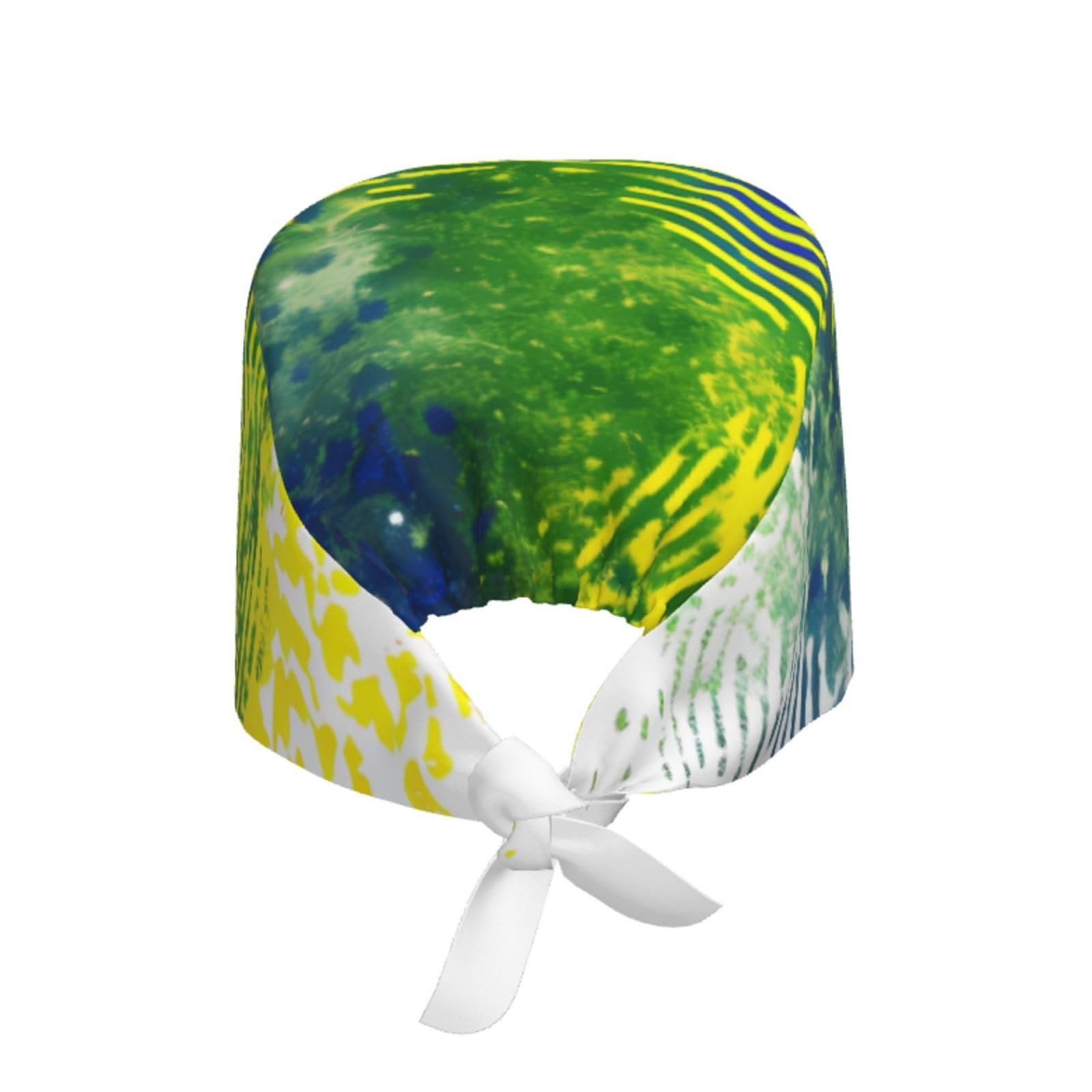 YYHHAOFA Breathable Work Hat Brazilian Fingerprint Printed for Chef, Nursing, Spa, Facial Care, Fitness Black