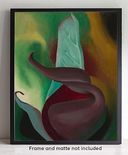 Miniatura 2 de Skunk Cabbage by Georgia O'Keeffe American Abstract Art - Oil on canvas Painting - Floral Art Decor & Gift for Art Enthusiasts (Unframed Print