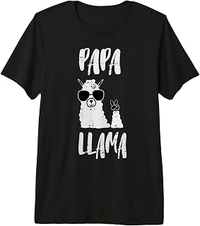 Funny Papa Llama Daddy Cute First Fathers Day Outfit Premium Tri-blend T-Shirt
