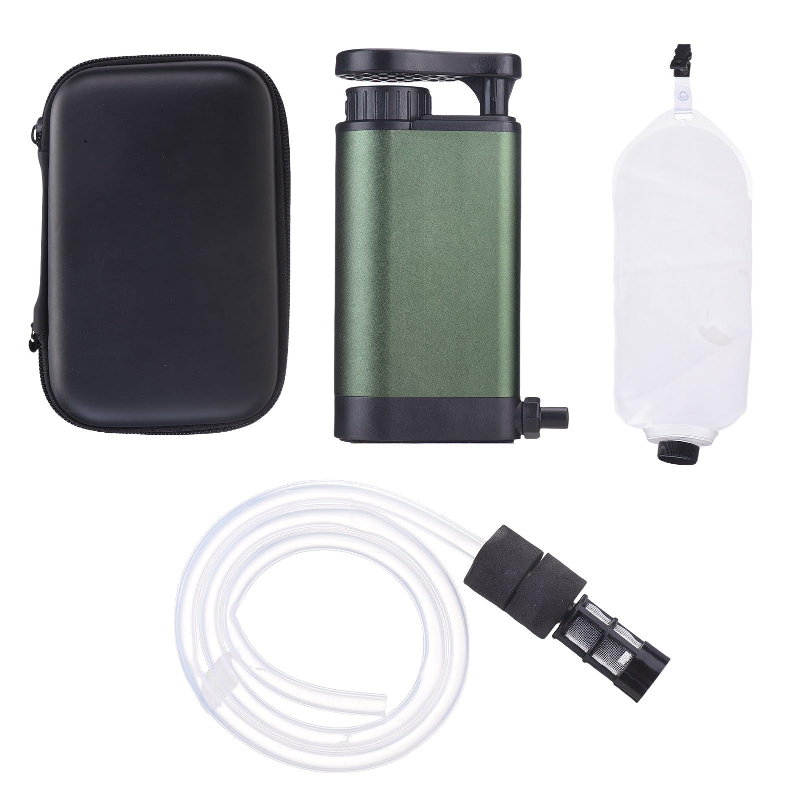 Matybobe Filtrazione Portatile Filtro di Sopravvivenza di Emergenza per Esterni di Filtro dell'Acqua Compatto Acciaio Inossidabile a velocità Rapida Leggera per la Pesca da Campeggio per (K8191)