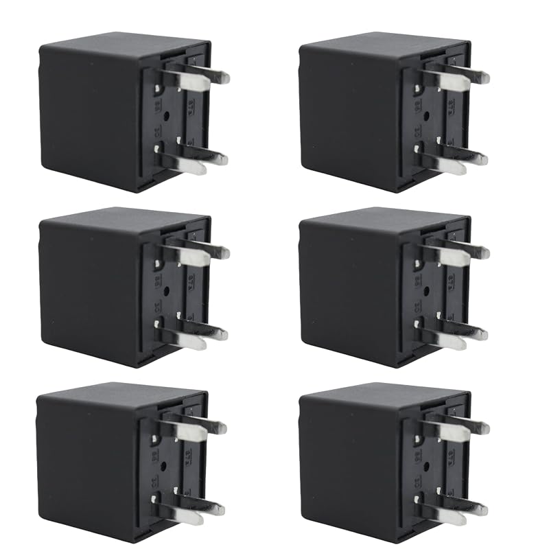 Relé Automotivo Lssapr 12 V 40 A 4 Pinos para Compressor do Ar-Condicionado – Kit com 6 unidades