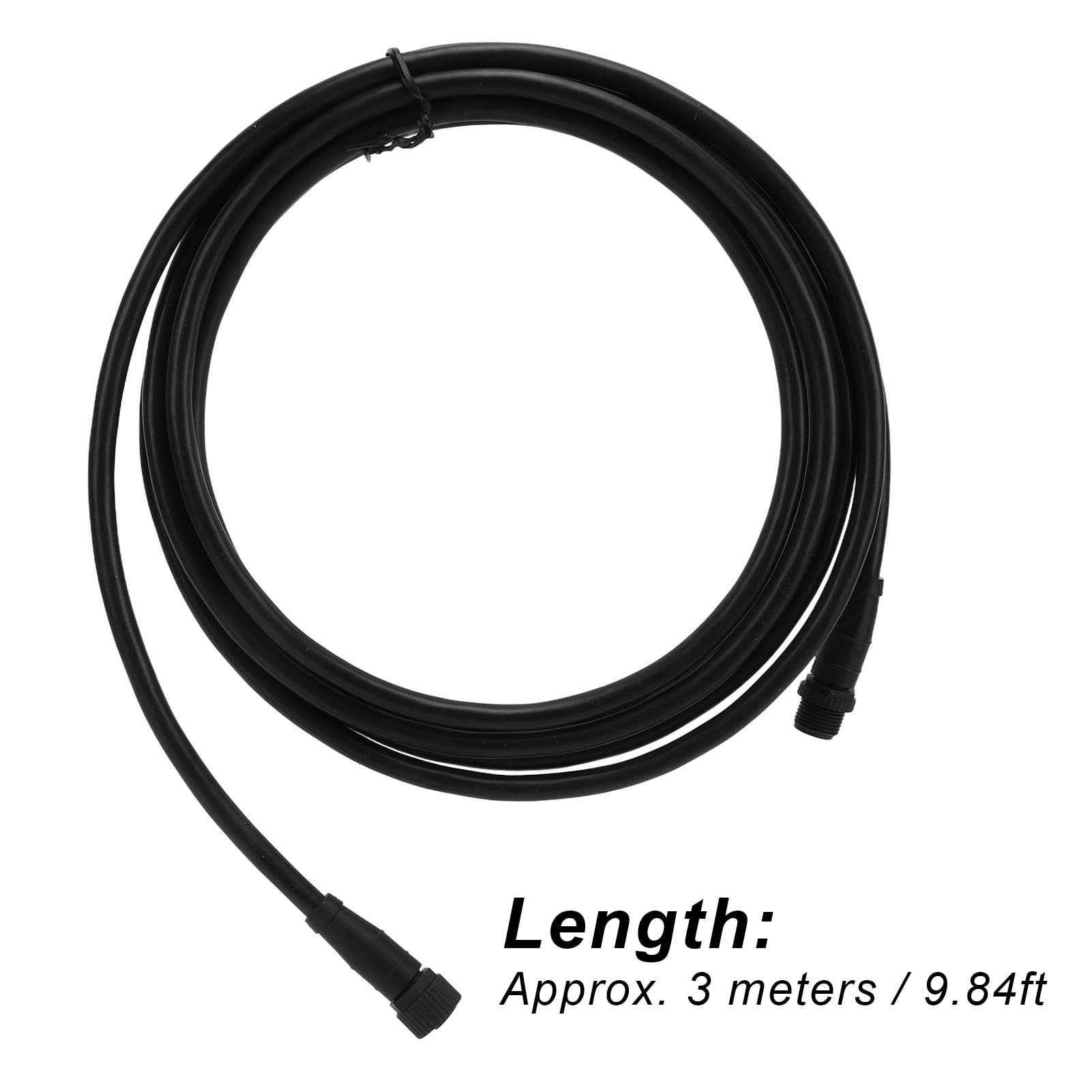 3 Meters,Backbone or Drop,Backbone Cable Male Female Connector 5 Pins M12 IP67 Waterproof 3 Meters for NMEA 2000 Network, Backbone Cable Drop Cable Cable for NMEA 2000 Boat Backbone Cable Boat Dr