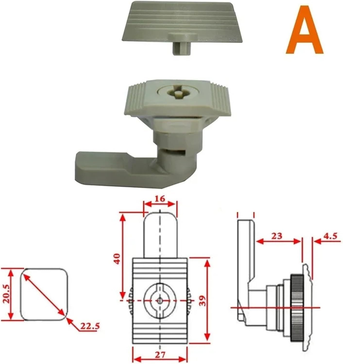 Plastic Switch Cabinet Door Lock Distribution Box Enterprise Industrial MA079 1Pcs(A)