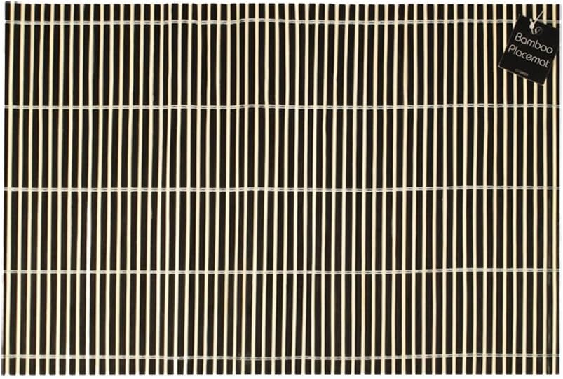 K6 Black Pack of 4 Bamboo Placemat & Free Gift Lotmart Pen per Parcel