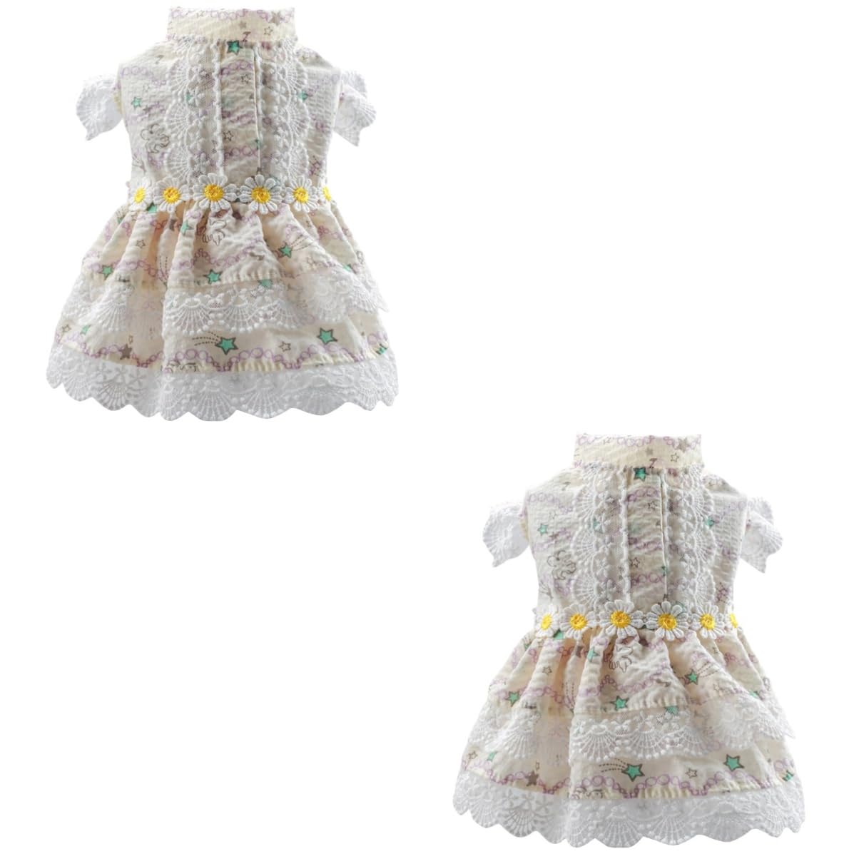 Robe fleurie pour chien femelle vêtement été élégant lot de 2