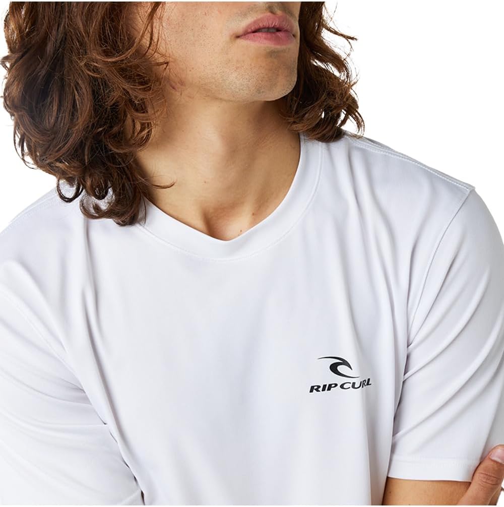 Rip Curl Mens Search Series Short Sleeve UV Tee Shirt 12XMRV - White