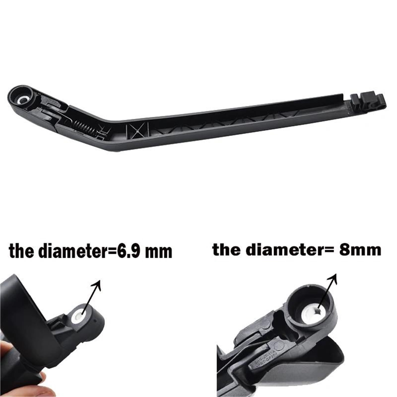 WILSEM Kit Set Braccio E Spazzola Tergicristallo Posteriore da 16" per T&oyota per Prius 2009 2010-2015 Parabrezza Parabrezza Portellone Posteriore Finestrino Spazzola Antipioggia Tergicristallo