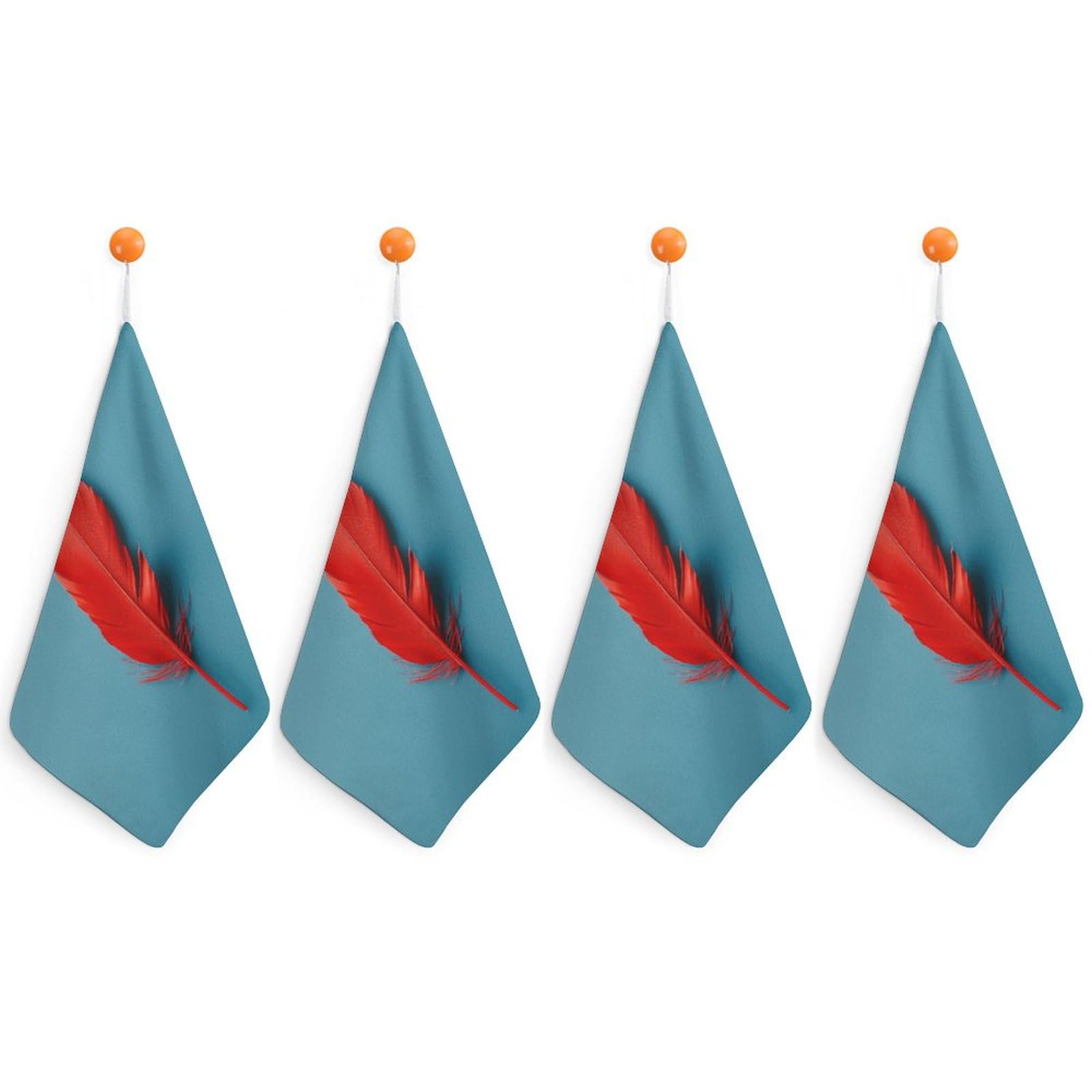 Toallas de cocina de plumas rojas ideales para dar vida y color a tu hogar