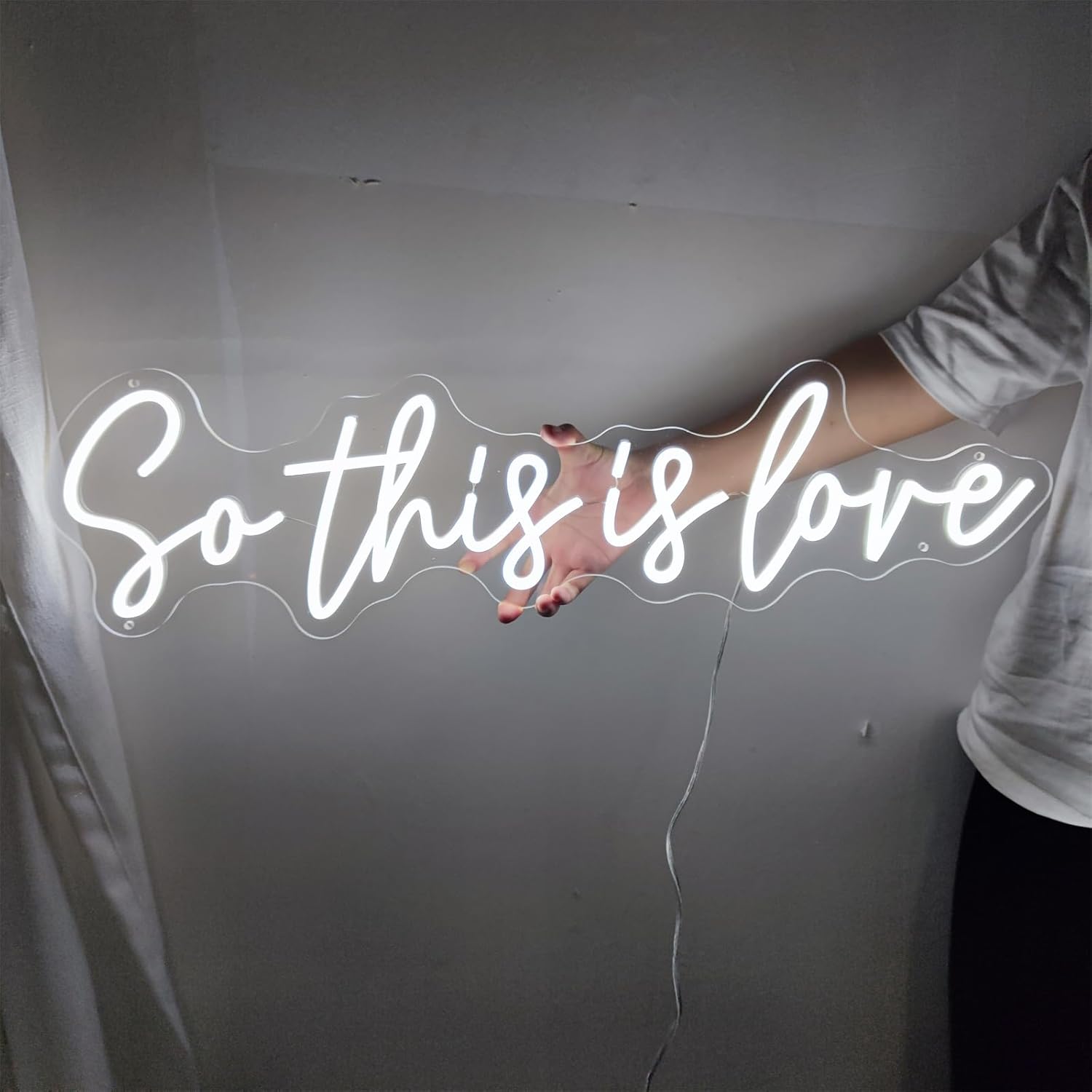So This is Love Neon Sign,Led Signs,Better Neon Lights for Bar Pub Christmas, Restaurant, Bedroom Wall Decor So This is Love Neon Signs Engagement Birthday Party Size:65 * 18.7cm