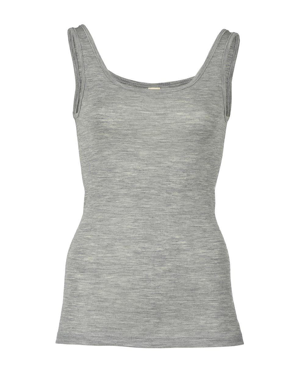 Engel Women's Light Grey Melange Sleeveless Thermal Vest Organic Merino/Mulberry Silk - Undyed (2. Uk 10/12 - Eu 38/40, )