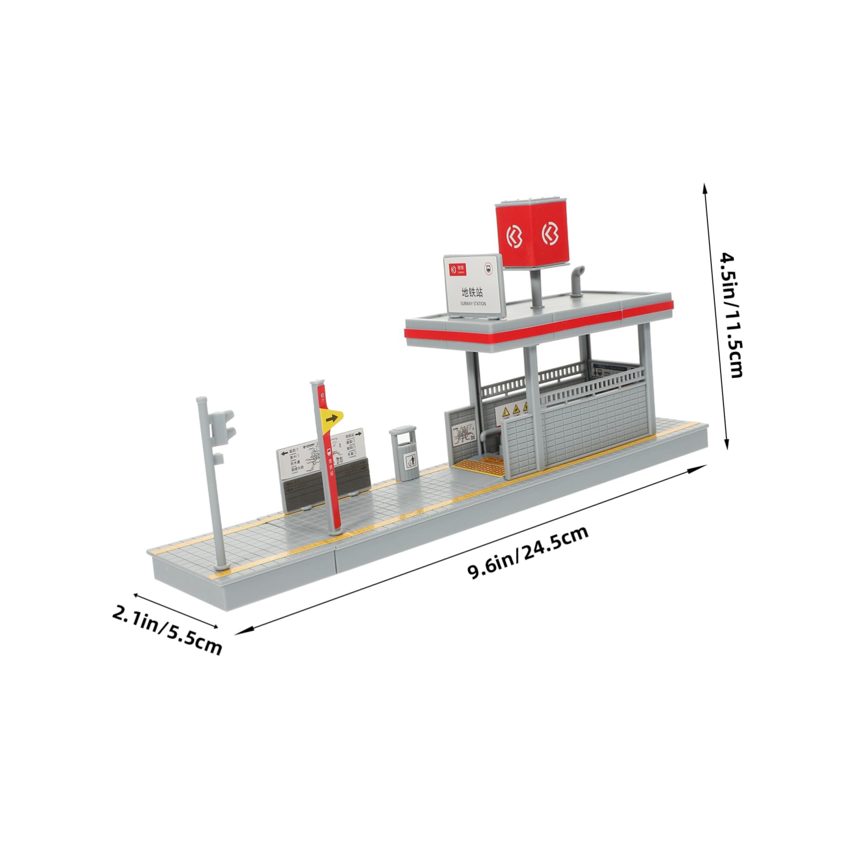 UPKOCH Modelo Plataforma Estación Metro DIY para Niños, Plástico Duradero, Tamaño Compacto, Juguete Educativo, Escenario de Simulación Ferroviaria, Manualidades y Hobby, Uso Familiar,