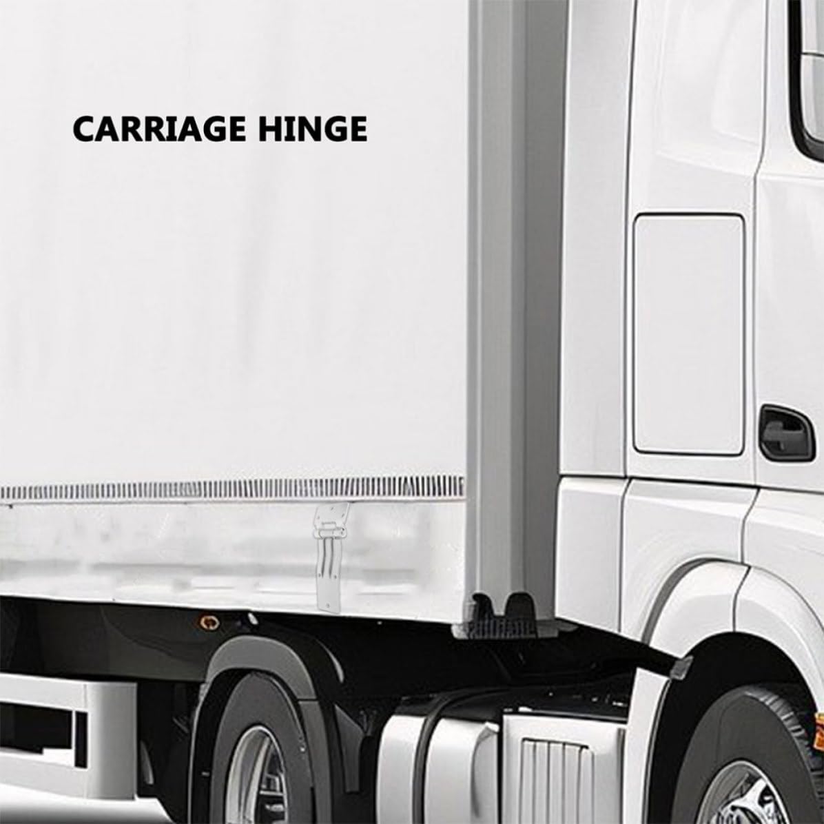 Operitacx 2 Stück Hochleistungs Scharnier für LKW Seitentüren und Kühlwagen Verzinktes Eisen Einfache Montage Länge Schraublöcher 8,5mm Durchmesser