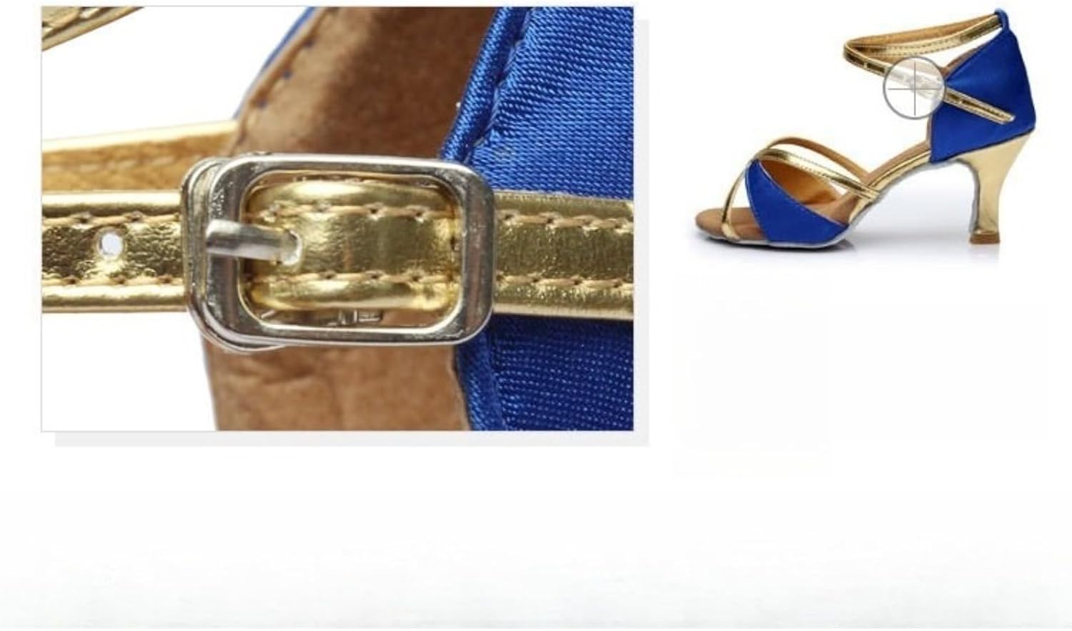 Women's Latin Dance Shoes Satin, Professional Ballroom Salsa Shoes with Adjustable Ankle Strap & Quick Release Buckle for Practice & Performance - Image 7