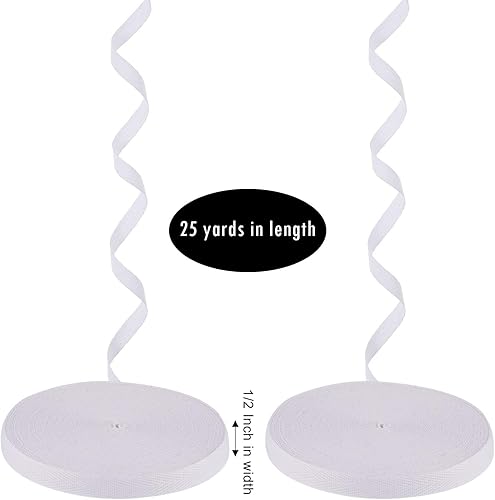 Miniatura 2 de Cinta de sarga suave natural de espiga, cinta de costura para manualidades DIY, 100% algodón