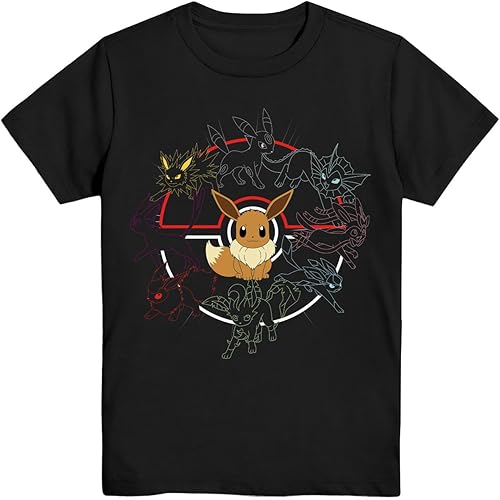 Pokémon Mono Eeveeloutions Eevee Camiseta para niños