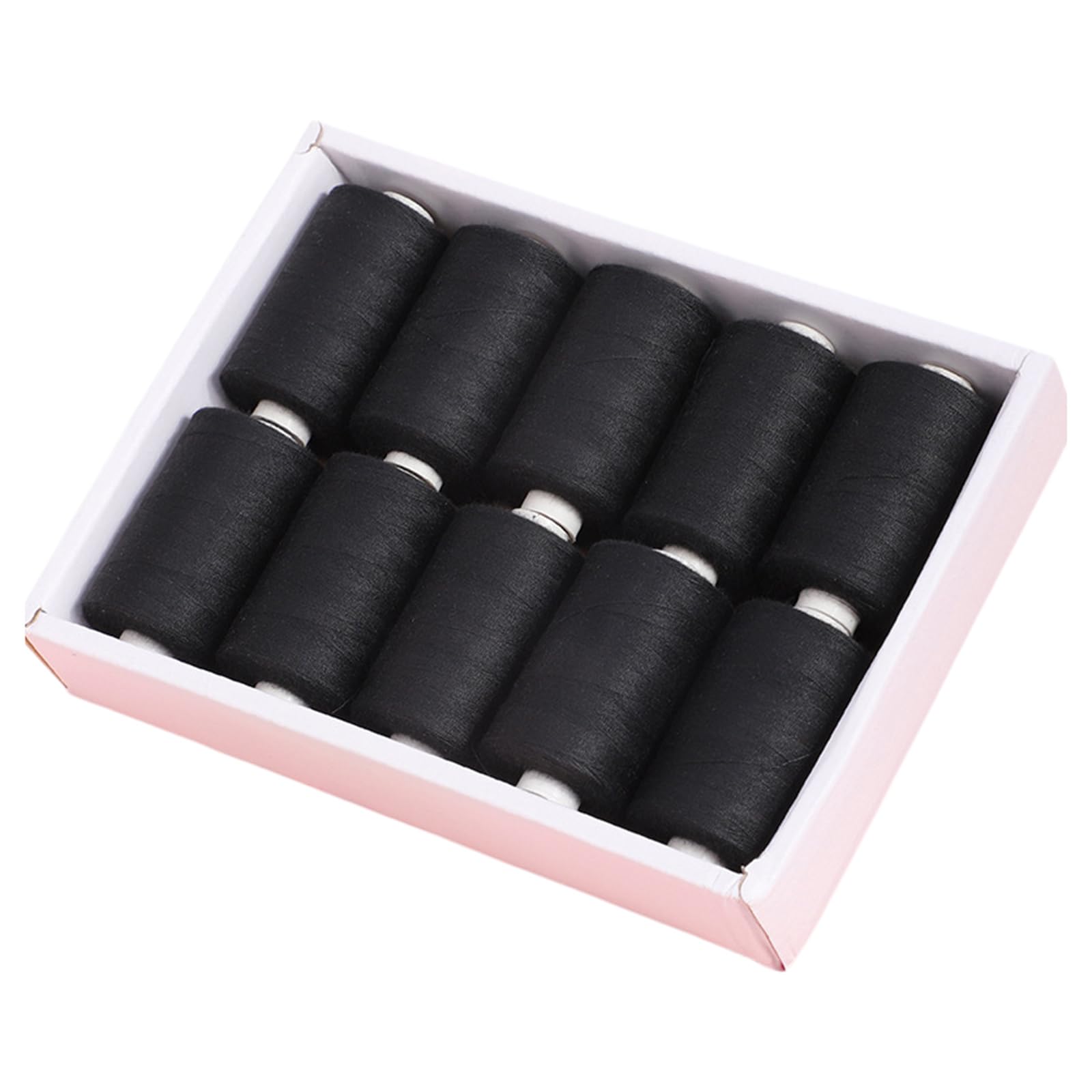 SXRQ 10 Assorted Tone Polyester Thread Set High Tensile Power for Sewing Machines and Hand Stitching Sewing Thread Set for Clothing Repair