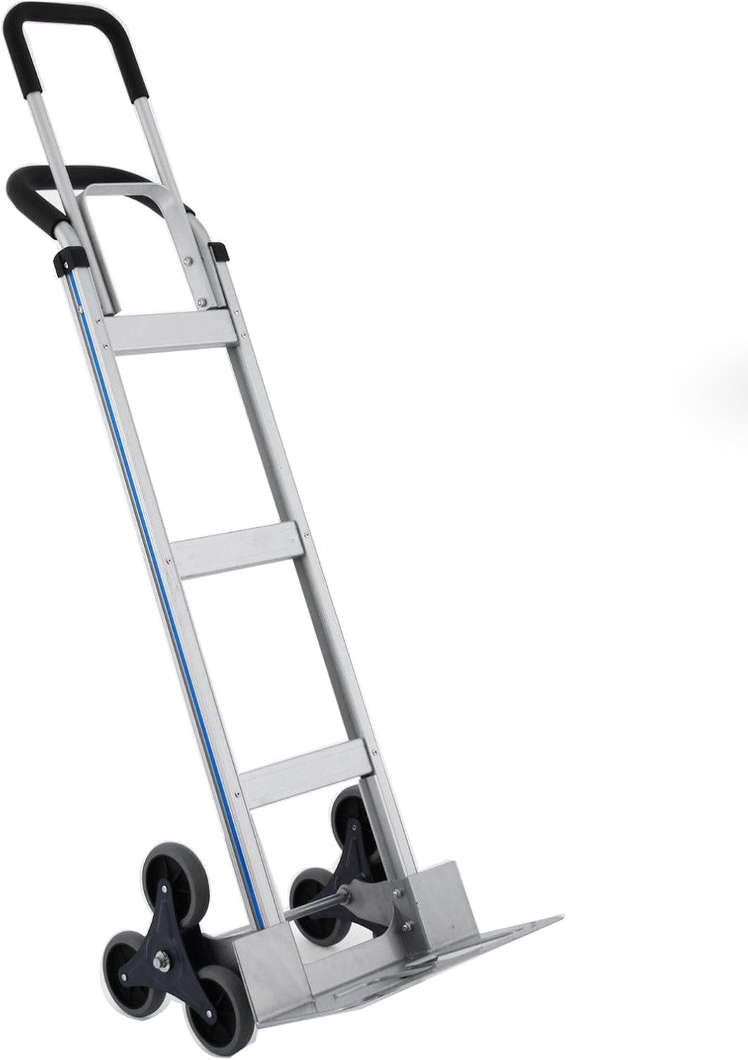 Aluminum Stair Climber Hand Truck 550LBS Capacity Dolly Assisted Heavy Duty Utility Cart with Flat Free Wheels