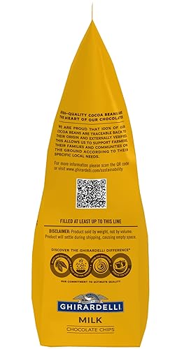 Vista 20 de Ghirardelli - 72% chispas de chocolate de cacao, bolsa de 5 libras con cuchara barista estampada Ghirardelli