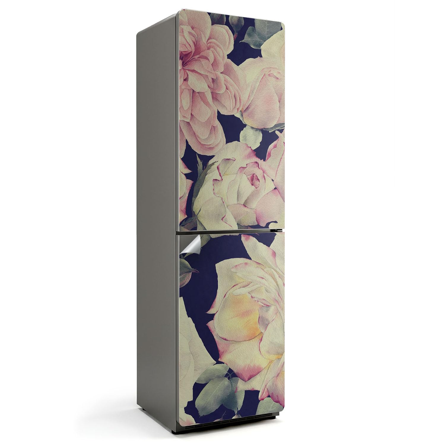 Autocollant porte réfrigérateur 60x205 cm décoration fleur