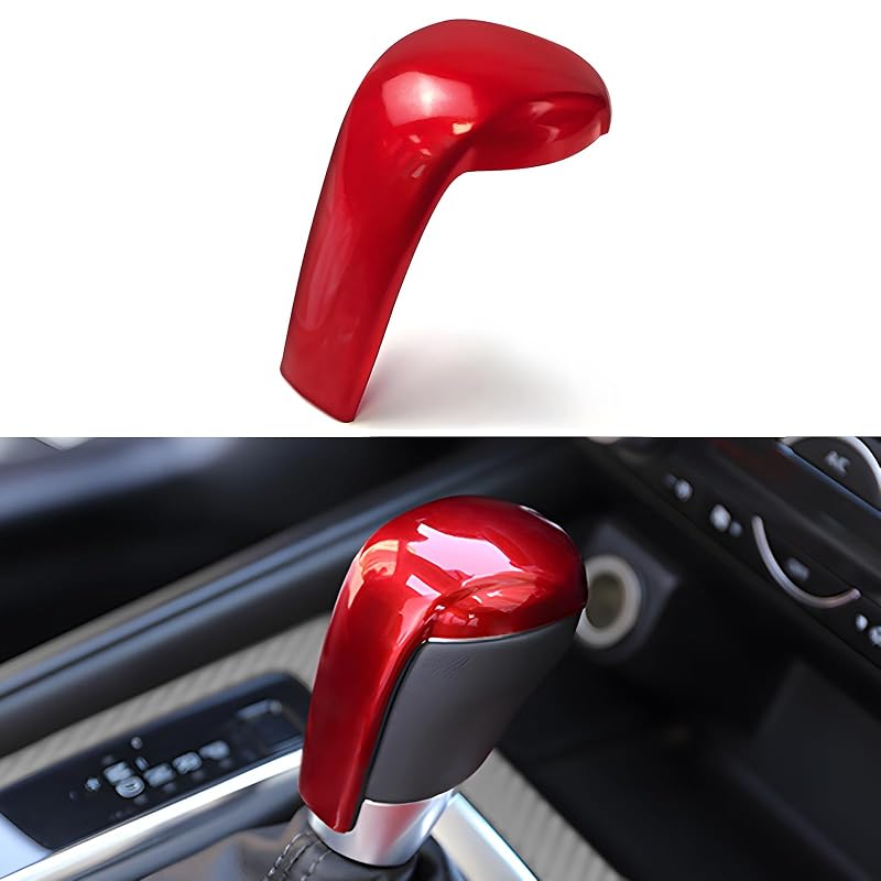 Capa para Manopla de Câmbio Ruautumn em ABS Vermelho para Mazda 3, CX-5, CX-3, CX-9 e Mazda 6