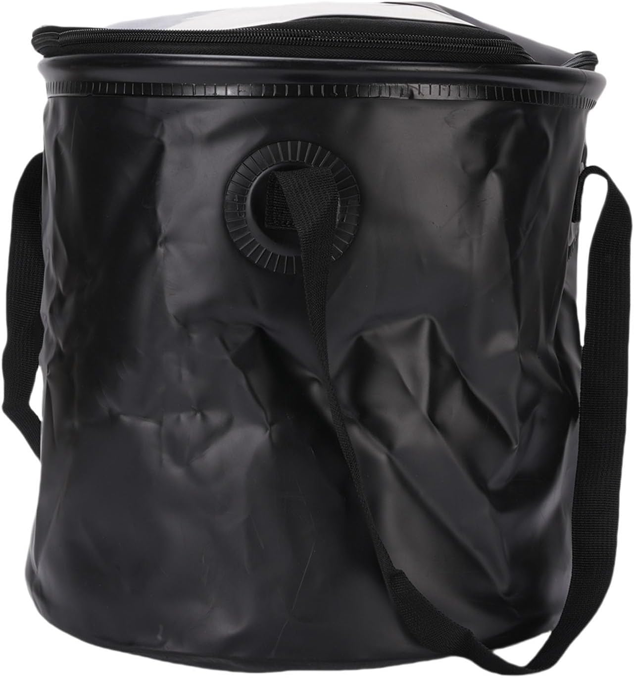20L Folding Water Bucket, EVA Portable Camp Wash Basin with Visual Cover Water Outlet Valve and Anti Spill Zipper, for Camping Hiking Fishing Gardening Travel