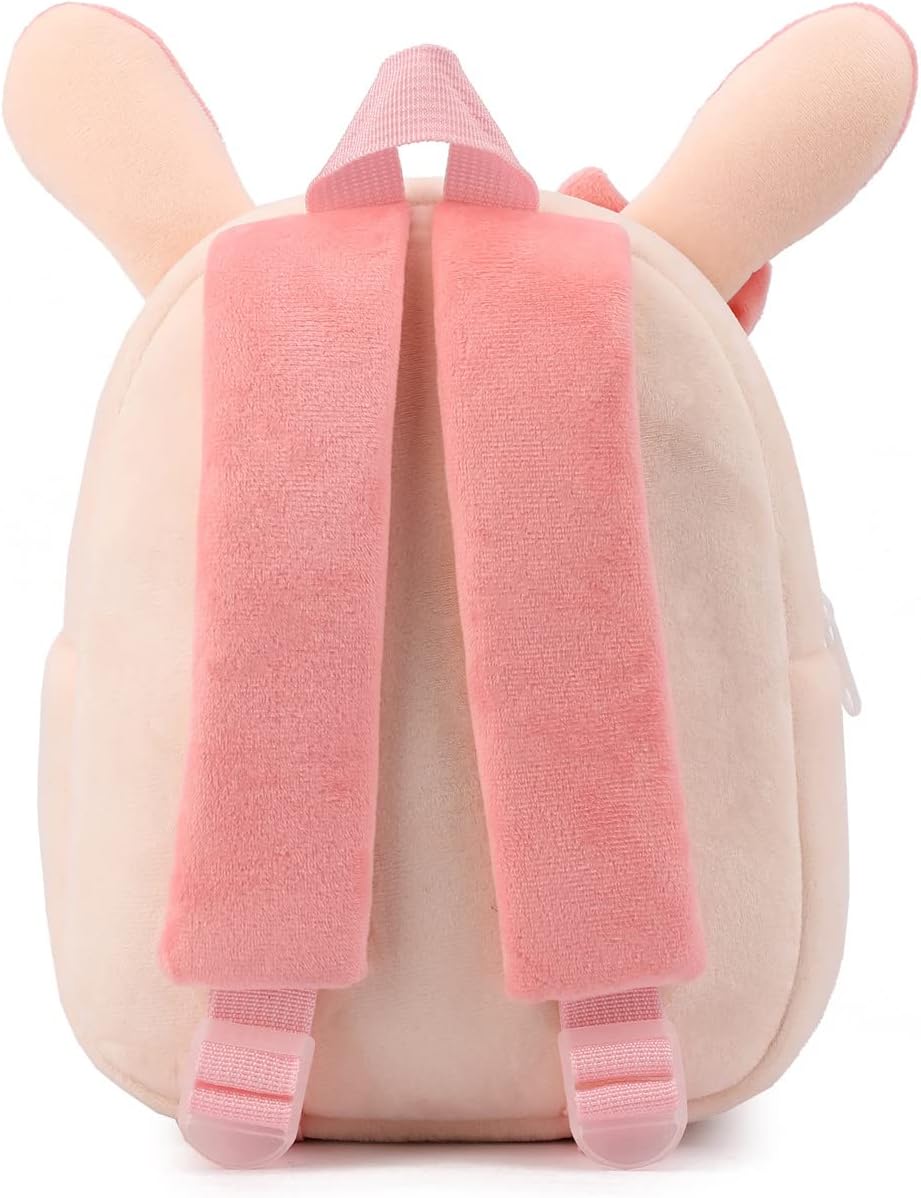 Toddler Backpack for Boys and Girls, Cute Animal Cartoon Mini Backpack Little For Kids 2-6 Years (Pink Bunny-H) - Image 4