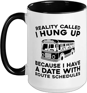 High School Student - University Bus Driver Ceramic Mug, Black/White, 15oz