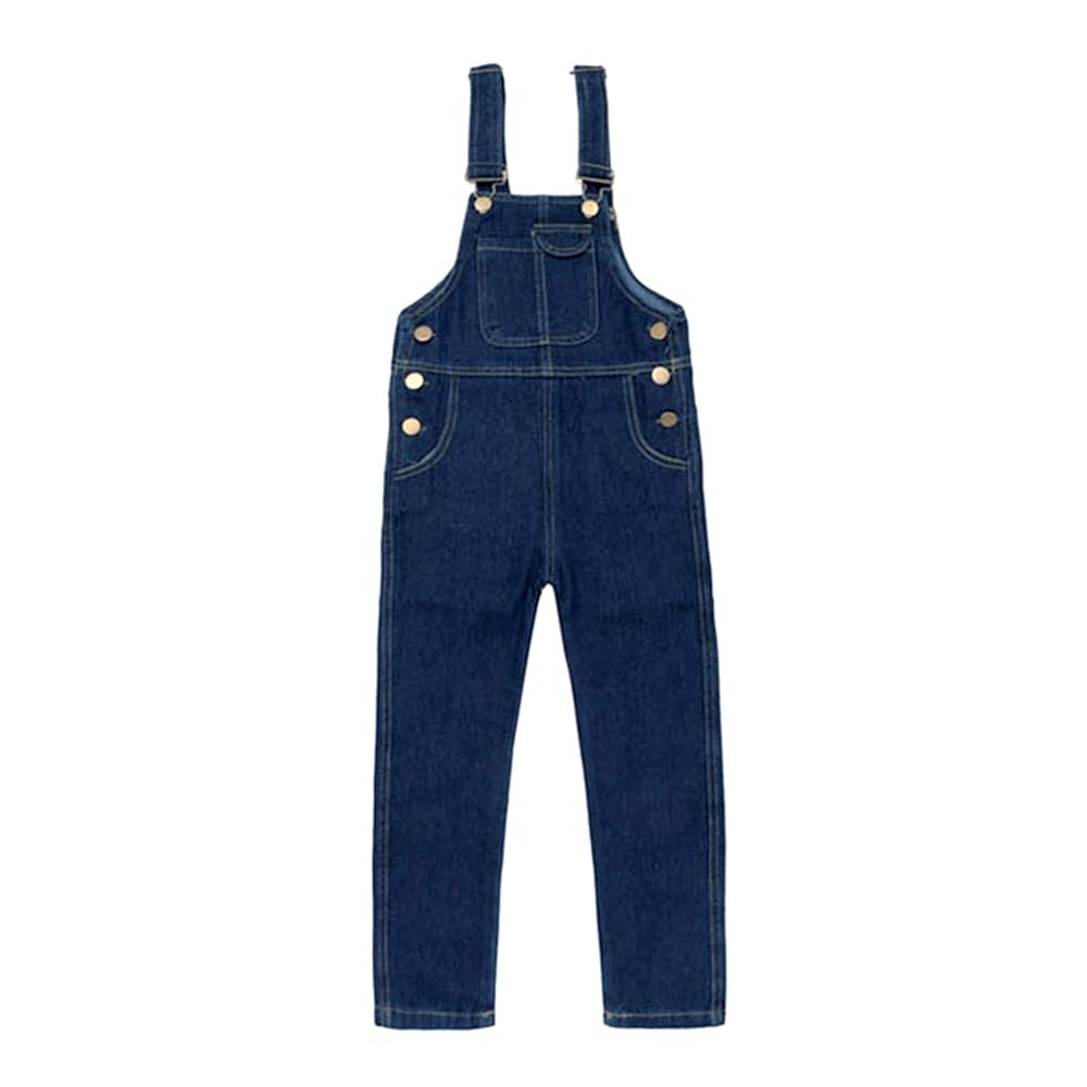 Salopette Bambini In Denim - Cotone, Bretelle Regolabili, Taglie 110-150 - Foto 4