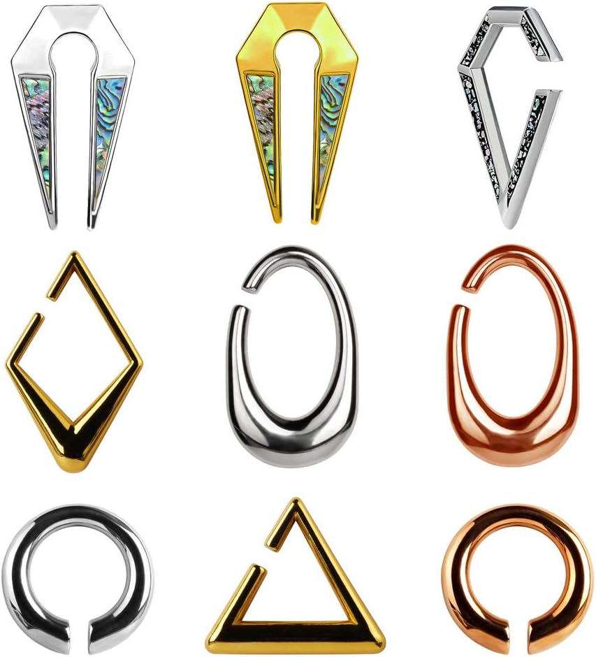 KUBOOZ Ear Weights Tapers Stretched Hangers Heavy