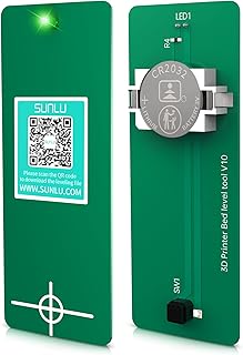 2 Packs SUNLU 3D Printer Leveler, 3D Printer Electronic Bed Leveling Tool, 3D Printer Accessories, Auto Bed Leveling Sensor Kit for Most FDM 3D Printers, Easy to Use, Equipped Four Batteries, Green