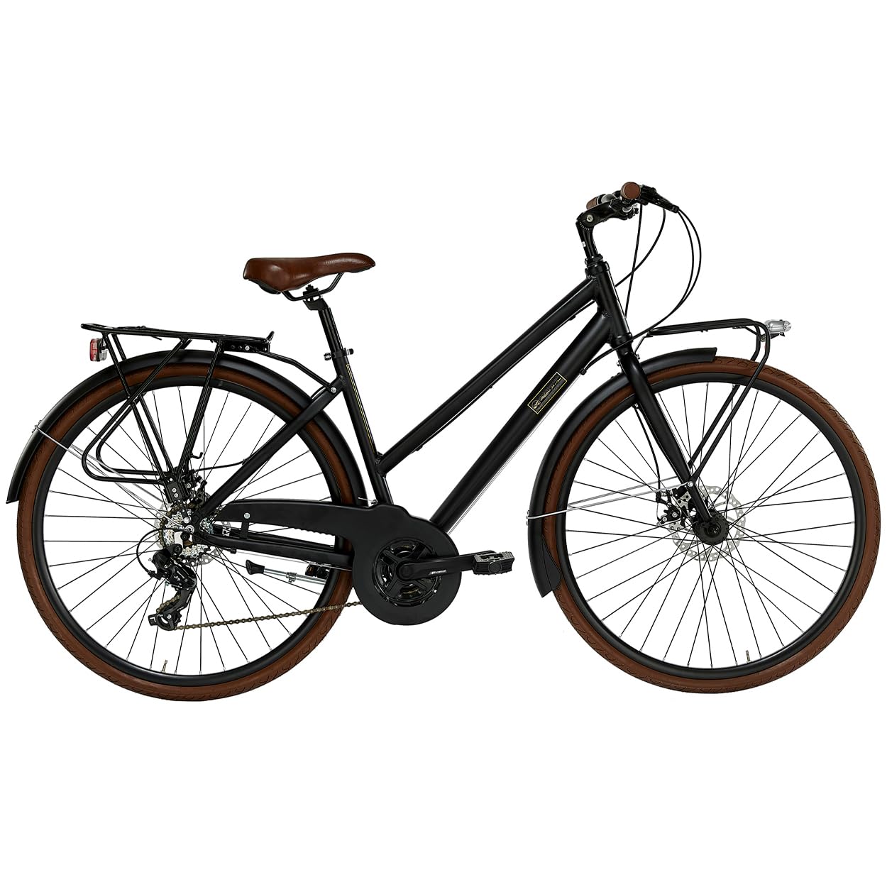 Alpina Bike Comfort 28", Bicicletta, Donna, Nero Semiopaco, 21v