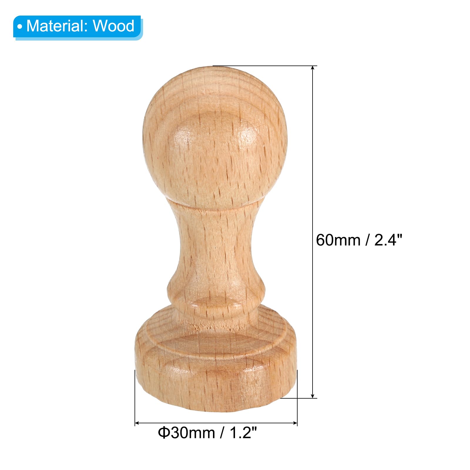 Ronde houten handstempel bestellen