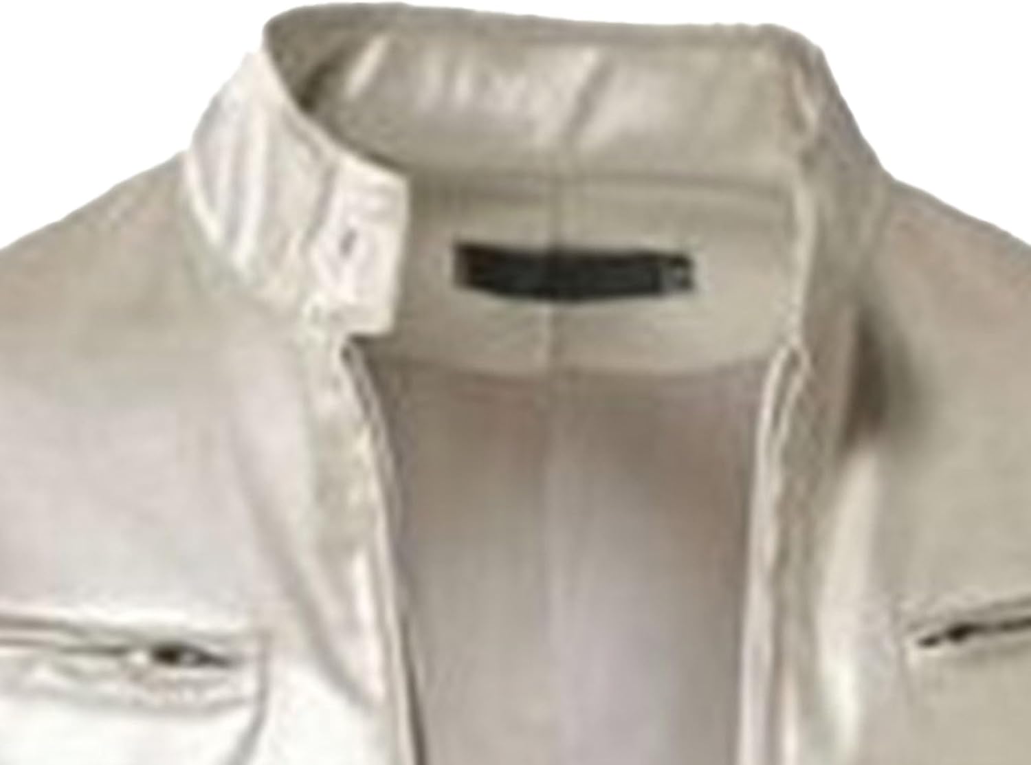 Maiyifu-GJ Leather Jackets for Men Stand Collar Slim Fit Faux Leather Motorcycle Jacket Zip-Up Biker Coat Windbreaker