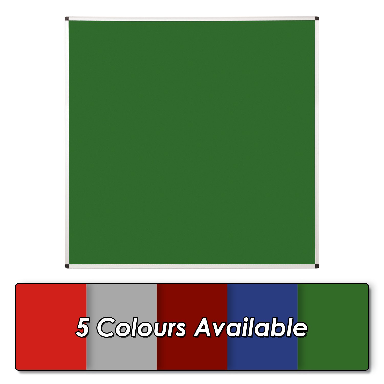 Wonderwall Aluminium Frame Green Noticeboard, 120 x120 cm, Premium Anti-Fade Pinboard,Ideal for School, Office, Hubs & Venues