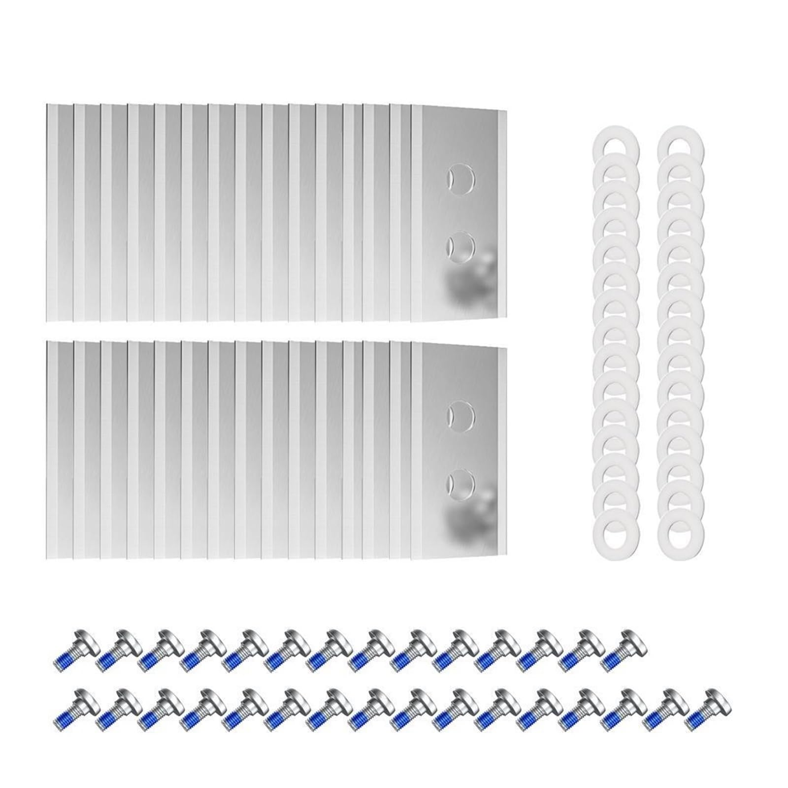 Cuchilla De Cortacésped 24/30 Uds. Robot Universal De Alta Resistencia, Accesorios for Cortacésped, Cuchilla De Repuesto, Cortacésped Robot De Jardín(Silver 30pcs)
