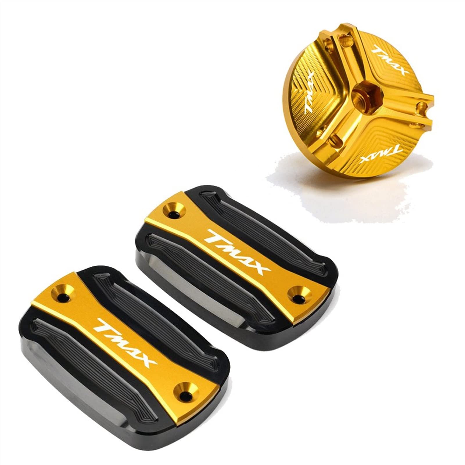 Accessori per serbatoi Accessori Moto Anteriore Serbatoio Del Liquido Dei Freni Tappo Di Copertura Riempimento Olio Per YAMAHA TMAX 530 500 560 TMax530 SX DX TECH MAX(Gold)