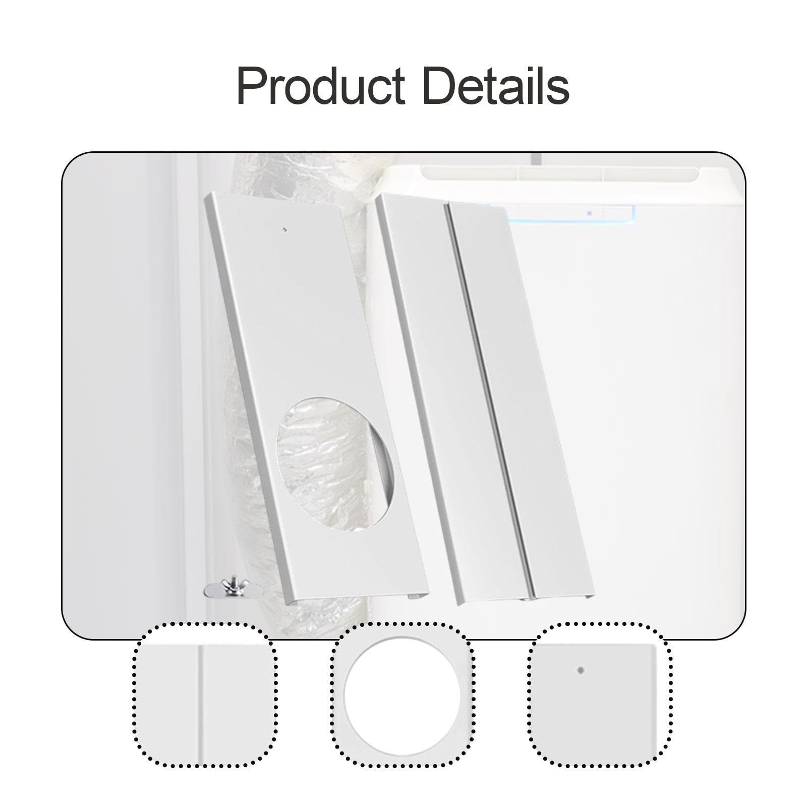 Sharplace Kit de Joint de Fenêtre pour Climatiseur Portable, Kit de Fenêtre Climatiseur Mobile, Kit de Glissière de Fenêtre Réglable, Pratique, Robuste, Réglable, Léger pour Conduits