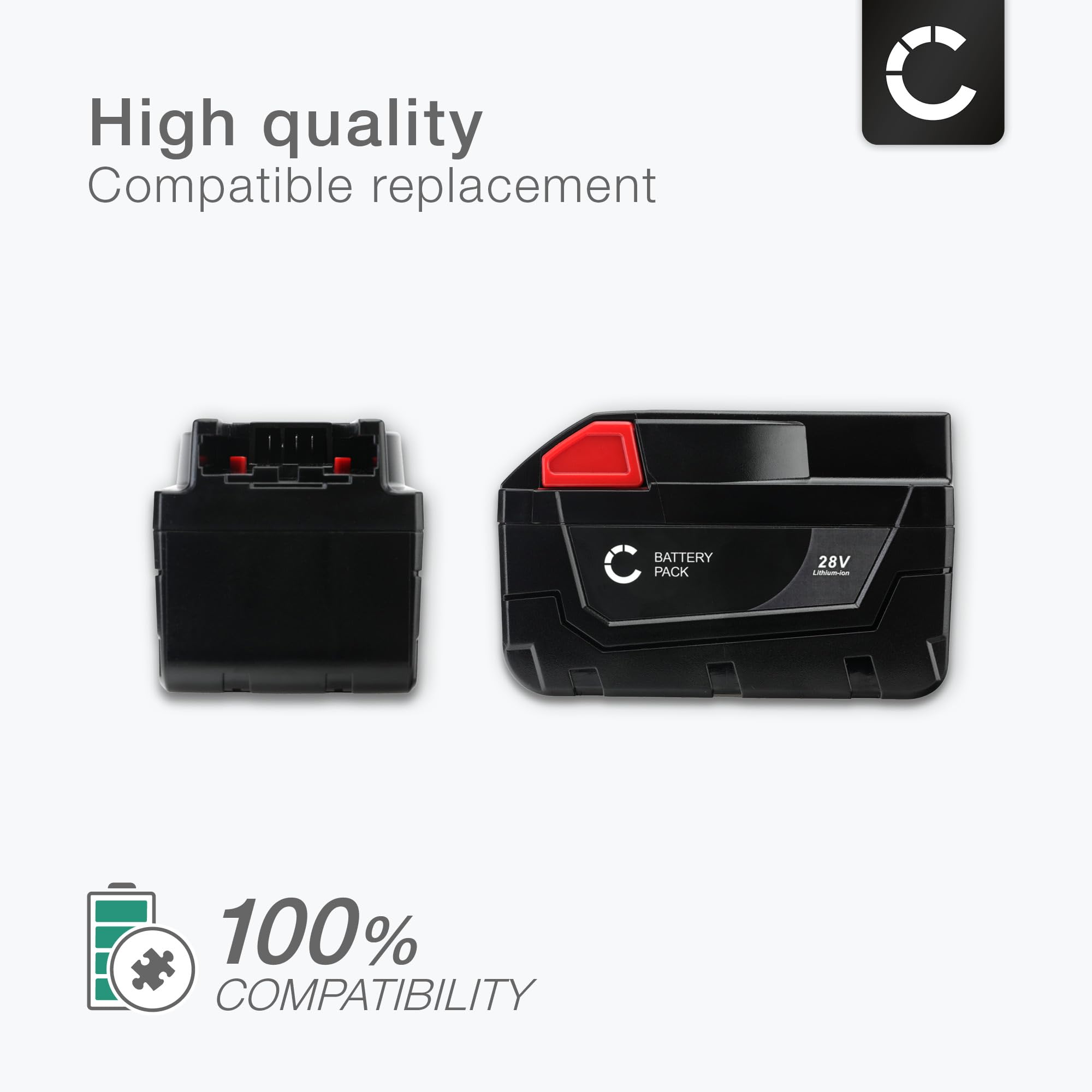 CELLONIC 1x Batería Compatible con Wurth 0700957730, Master H 28-MA | 1x, (3000mAh-28V-Ion de litio), Herramienta Batería, para Wurth BS 28-A Combi 28V, H 28-MA