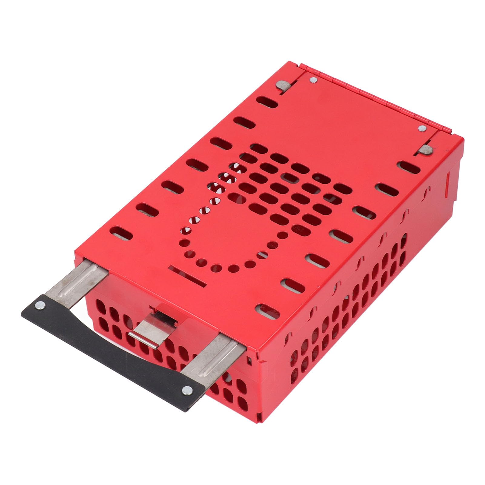 Natudeco Lock Box Lockout Tagout Kit Stainless Steel Portable Energy Isolation Security Group Box 14 Padlocks Capacity Red for OSHA Compliant