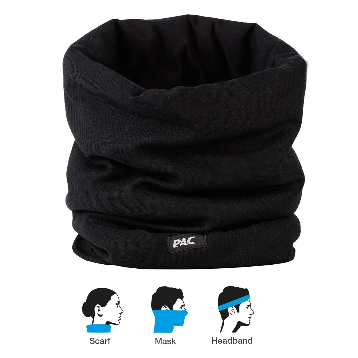 P.A.C. Primaloft Snood Multifunktionstuch - Outdoor, Ski, Halstuch, nachhaltiges Schlauchtuch, Unisex, 10 Tragevarianten