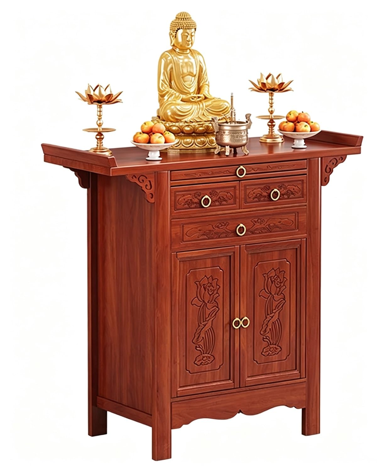 Tavolo Da Preghiera, Altare Di Meditazione In Legno Con E Cassetto, Supporto Per Altare Di Meditazione Zen, Per Casa/ingresso/pooja/offerte(34.6in/88cm)