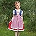 Girls Dress Maid Lace Apron German Dirndl Bavarian Oktoberfest Size 5 Red