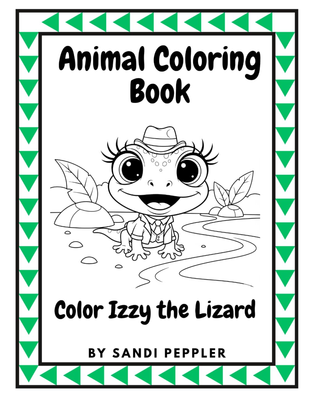 Animal Coloring Book: Color Izzy the Lizard (Cozy Critters, Imaginary Friends, Endless Coloring)