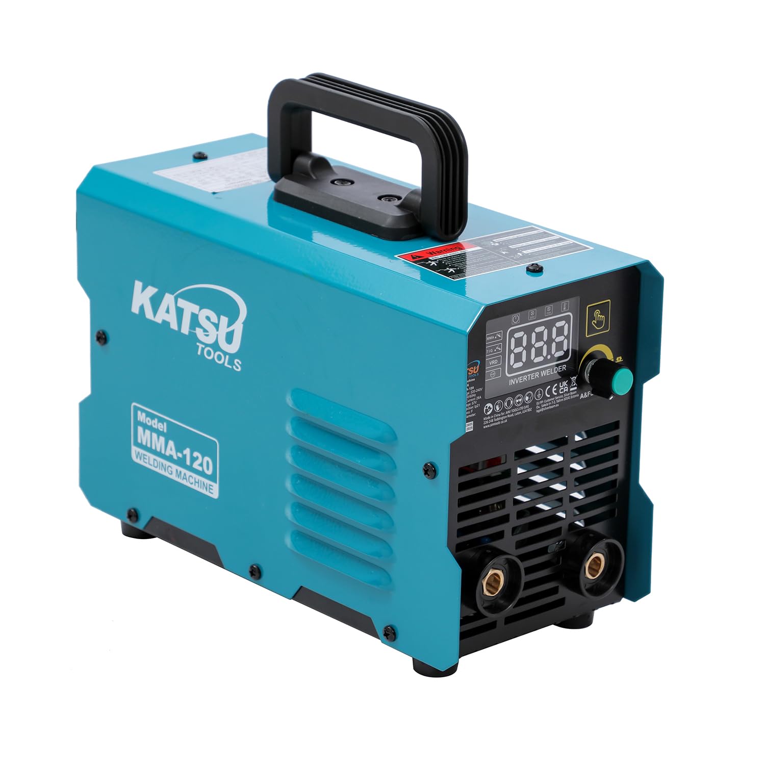 KATSU Tools Mini Saldatrice Inverter IGBT MMA 120A – Saldatrice ad Arco Portatile 2 in 1 Lift TIG/Elettrodo – Display Digitale – Per Uso Domestico ed Esterno