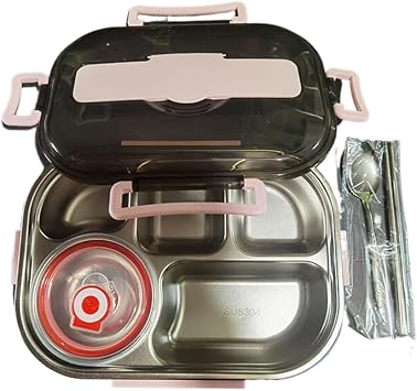 Lunch Box, Thermal/Cold Retention, Leak Proof, Outdoor, Stainless Steel, Thermal Bento Box, Microwave Safe, Fashionable, Cute, Lightweight, Heat Resistant, Easy to Wash, Unisex, For Work or School