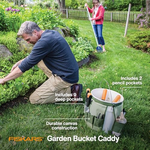 Fiskars 5 Gallon Garden Tool Bucket Caddy, Bucket & Tools Not Included - image 5