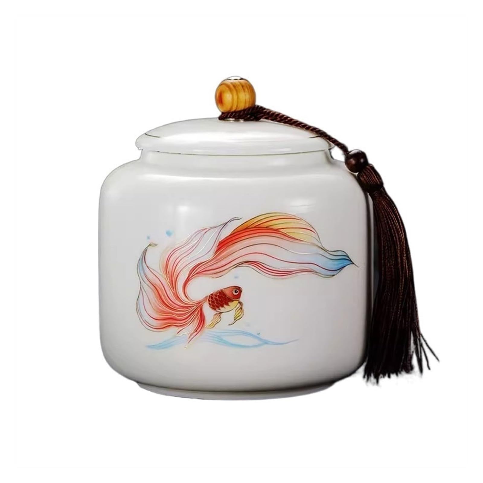 Recipiente para té Recipiente de té de cerámica, Recipiente de Sellado de Lujo Ligero, Recipiente vacío Multifuncional for el hogar for té de Hojas Sueltas, café Lata para té(Grande)