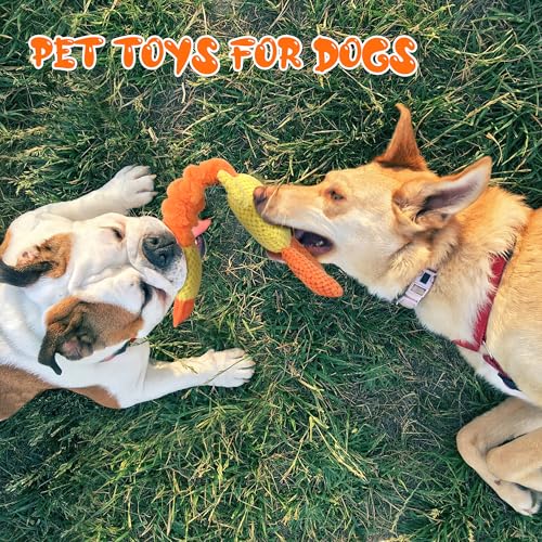 TwoEar Duck Dog Toy with Crinkle Paper, Interactive Tug of War Dog Toy, Stuffed Squeaky Toys for Puppies, Small, Medium, and Large Dogs by TwoEar - Image 4