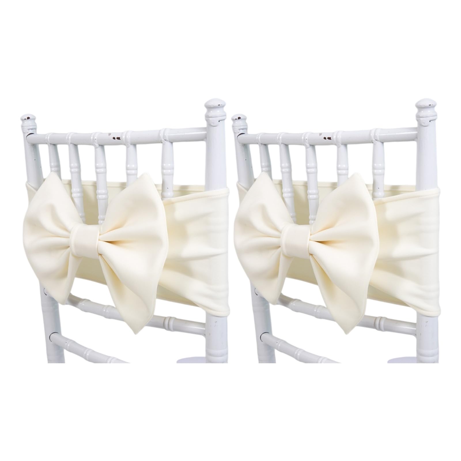 Chair Bows Tie Chair Back Sashes Decors Set of 2 for Weddings and Parties Event for Enhancing Venues Elegances Elastic Stretchable Tie