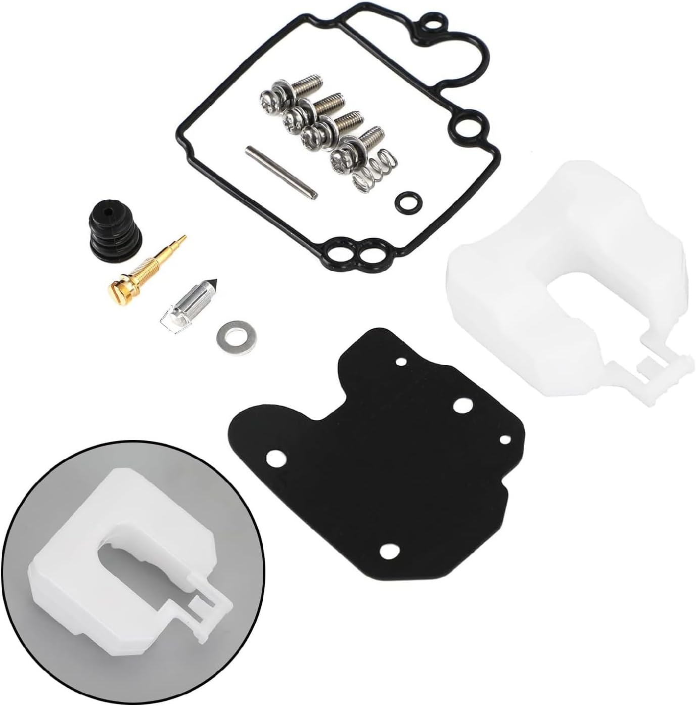 MARKGOO 6BL-W0093-00-00 Carburetor Repair Kit for Yamaha 4 Stroke Outboard Engine 20 25 HP F25 T25 Boat Motor Carb Rebuild Parts Replacement 6BLW00930000